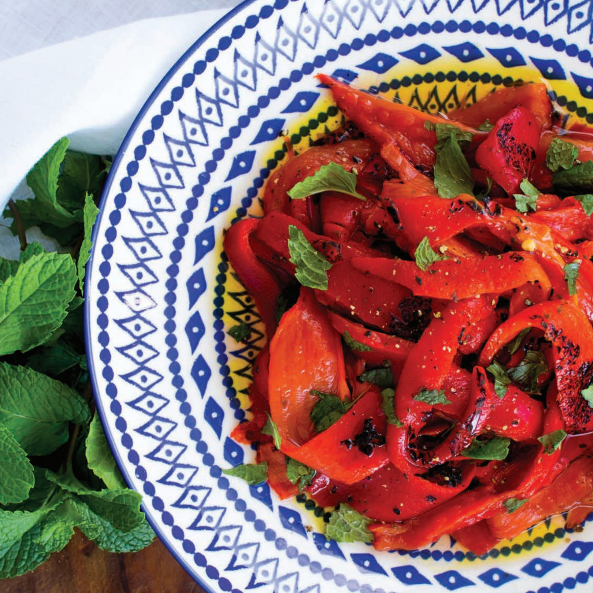 Roasted Capsicum Salad with Fresh Herbs & Lemon