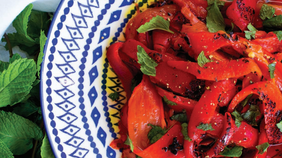 Roasted Capsicum Salad with Fresh Herbs & Lemon