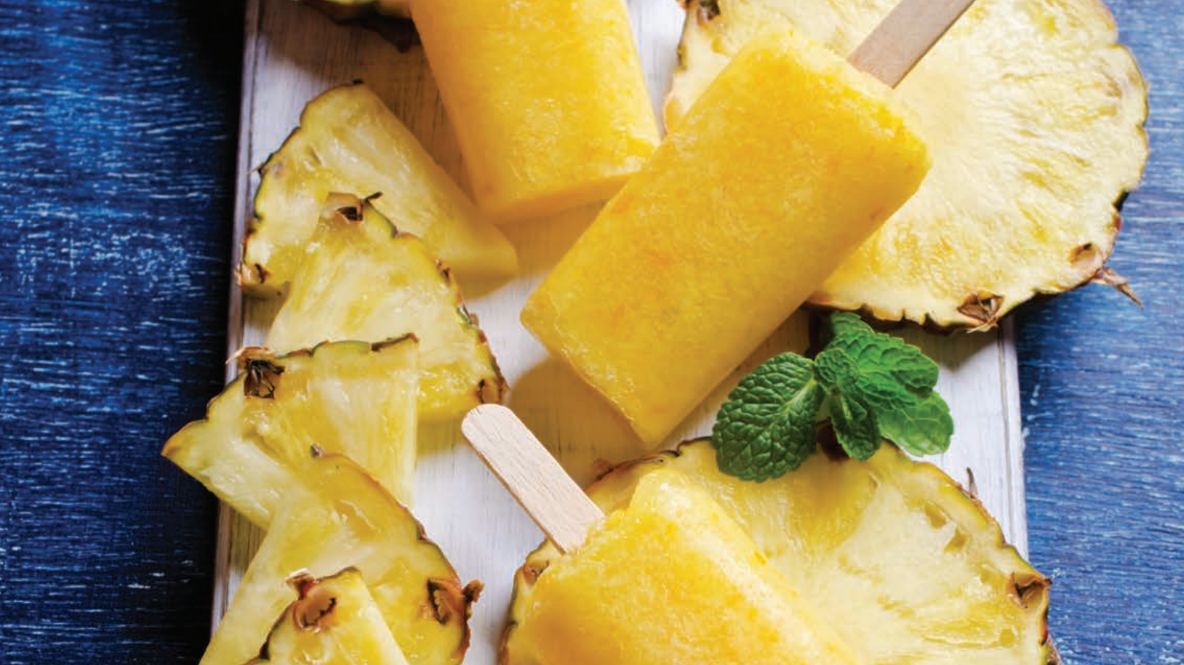 Healthy Frosty Fruit Ice Blocks Recipe (Gut-Friendly Gelatin Pops with Pineapple & Mango)
