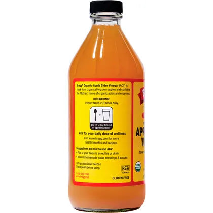 A raw, unfiltered apple cider vinegar rich in enzymes and probiotics to aid gut health, blood sugar regulation, and nutrient absorption.