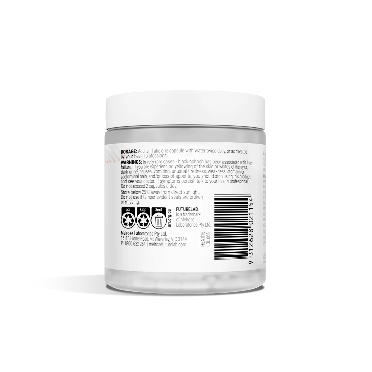 Herbal ingredients Fenugreek and Black Cohosh, highlighting the natural components of the supplement
