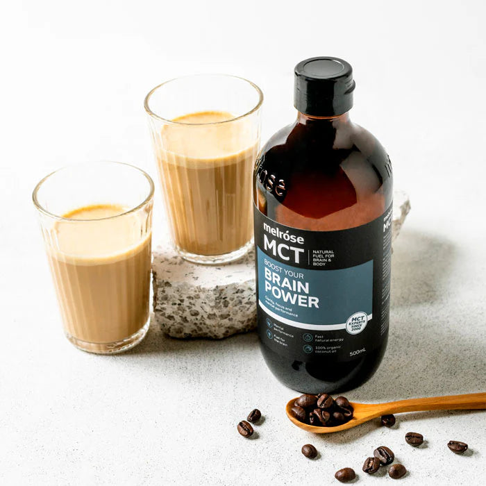 Melrose MCT Oil Brain Power Powder is crafted with the brain in mind, offering a balanced blend of MCTs to support cognitive energy and clarity. Nourishing Apothecary.