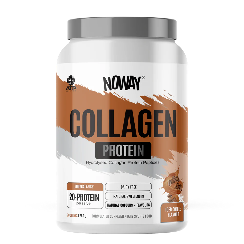 Container of Noway Collagen Protein on a white background