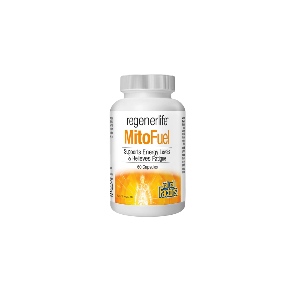 Regenerlife MitoFuel supplement bottle on a white background