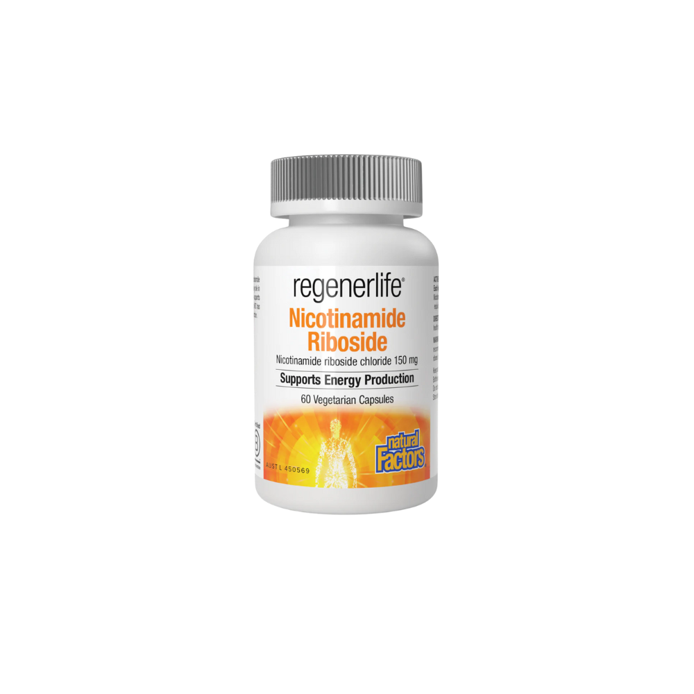 Regenerlife Nicotinamide Riboside supplement bottle on a white background