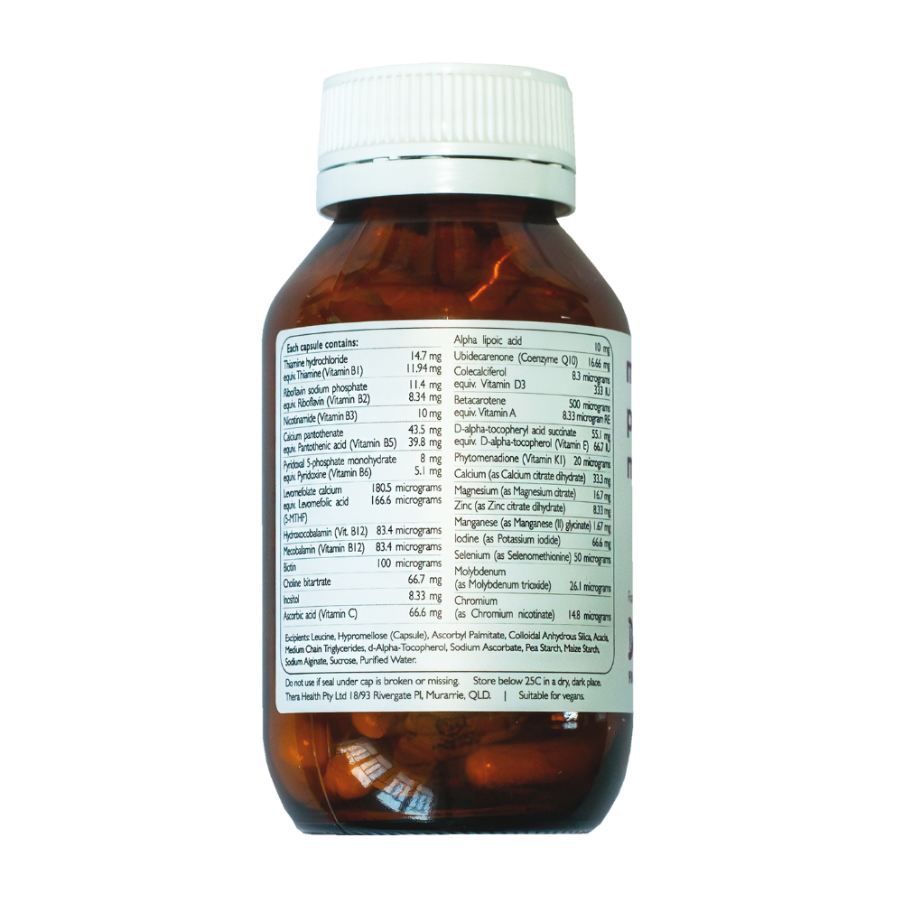 Brown supplement bottle with white cap on a white background