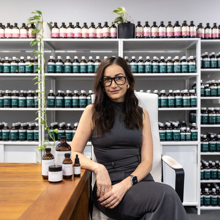 Naturopath from the Nourishing Apothecary clinical team in the clinic.