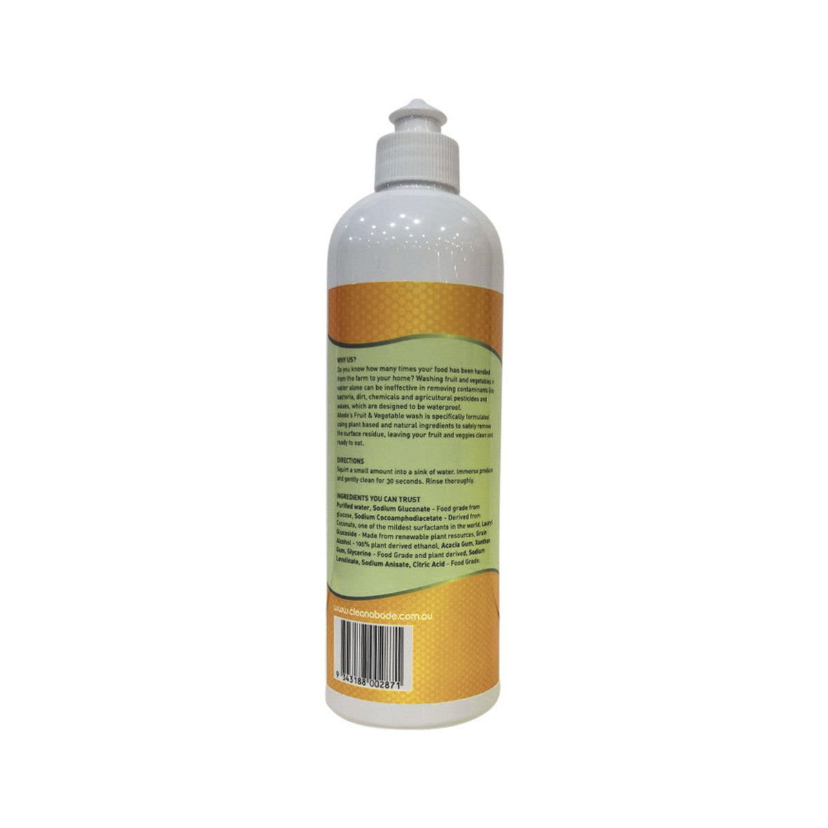 Abode Fruit & Veggie Wash 500ml - Nourishing Apothecary