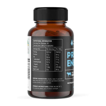 Ancestral Nutrition- Primal Energy- Grass Fed Beef Liver Capsules - Nourishing Apothecary