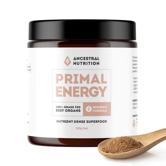Ancestral Nutrition- Primal Energy Women Powder - Grass Fed Beef Organ Superfood - Nourishing Apothecary