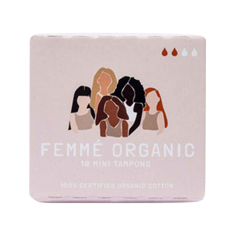 Femme Organic Organic Cotton Tampons Mini x 18 Pack