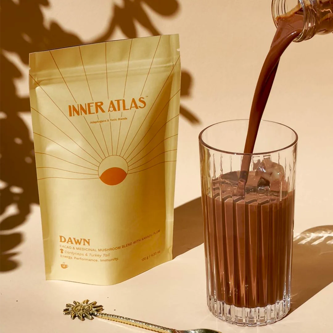 Inner Atlas: Dawn Adaptogenic Blend | Cacao & Medicinal Mushrooms with Kakadu Plum - Nourishing Apothecary