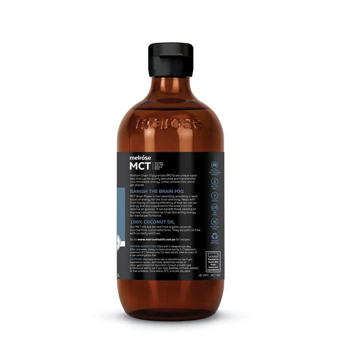 A pure, vegan-friendly MCT oil powder providing fast-absorbing C6, C8, and C10 medium-chain triglycerides for sustained focus and cognitive health.