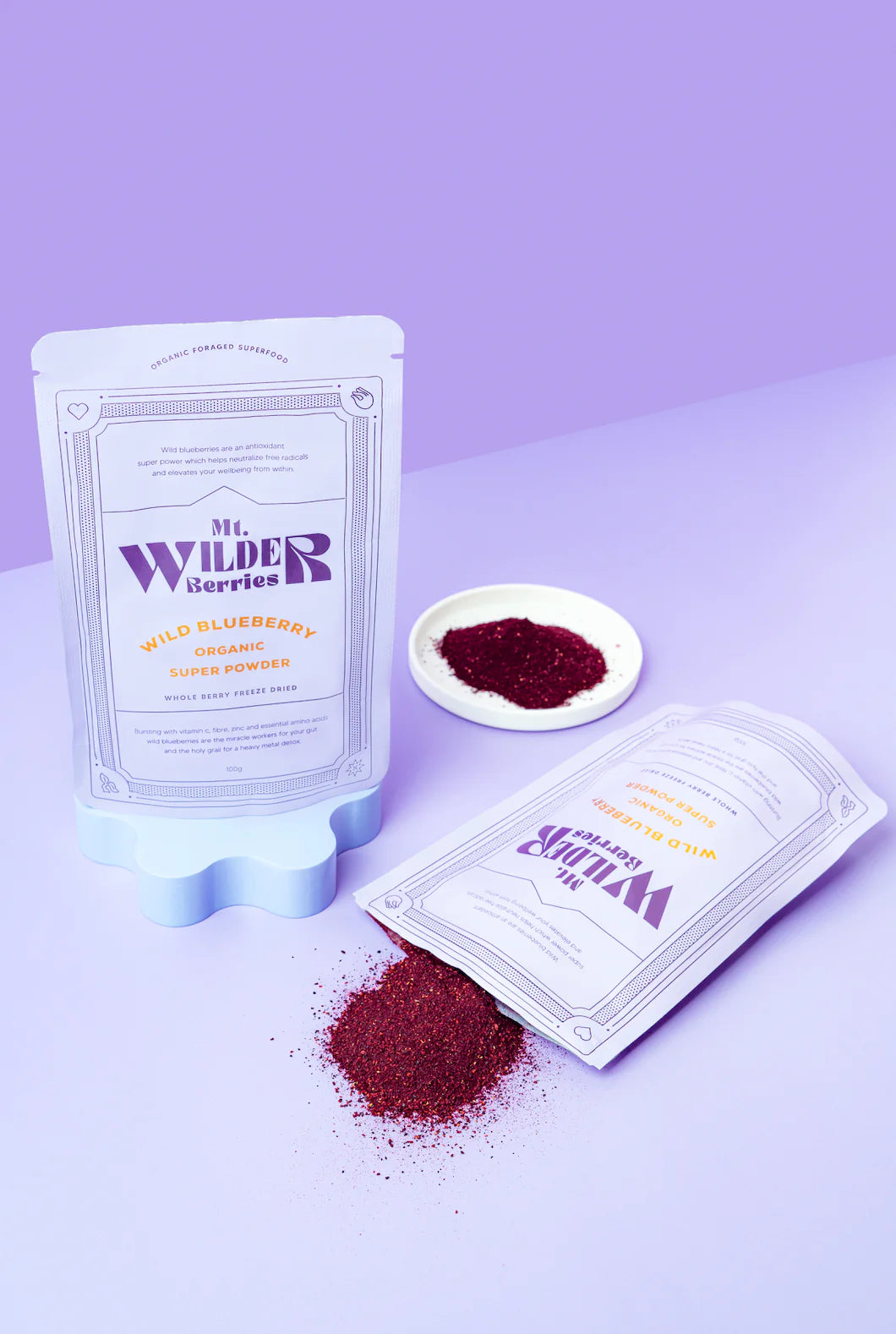 Mt. Wilder Berries- Certified Organic Wild Blueberry Powder- 100g - Nourishing Apothecary