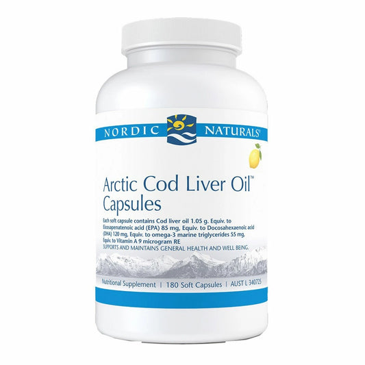Nordic Naturals Arctic Cod Liver Oil Lemon 90 Soft Gels - Nourishing Apothecary