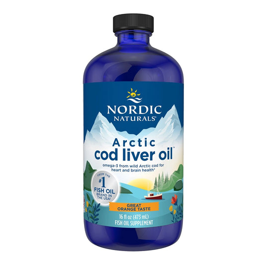 Nordic Naturals Arctic Cod Liver Oil- 473mL- Orange Flavoured - Nourishing Apothecary