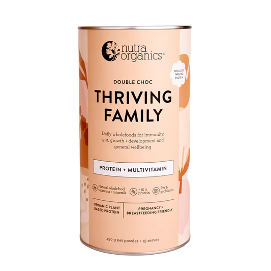 Nutra Organics Thriving Family- Organic pea rice protein blend for the whole family 450g