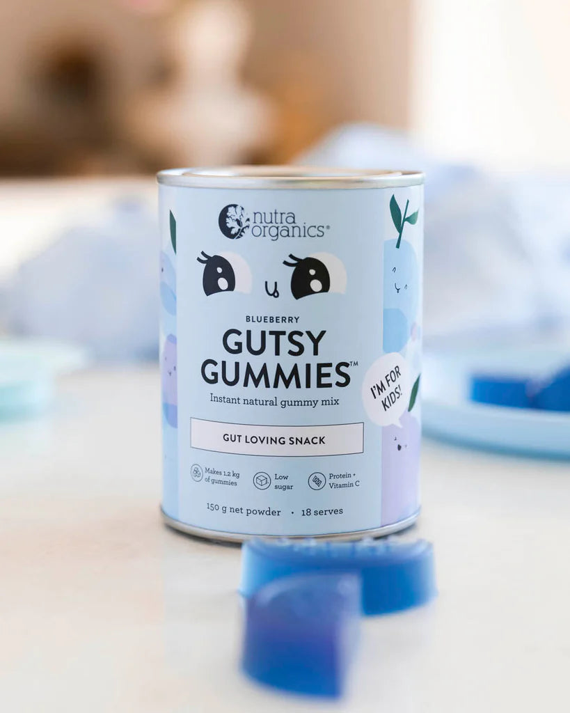 Nutra Organics Gutsy Gummies- Blueberry- 150g - Nourishing Apothecary