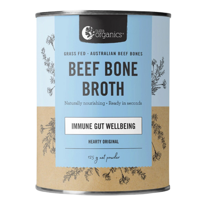 Nutra Organics Beef Bone Broth Powder: Hearty Original 125g