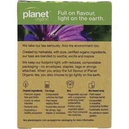 PLANET ORGANIC Herbal Tea Bags Throat Calm 25pk - Nourishing Apothecary