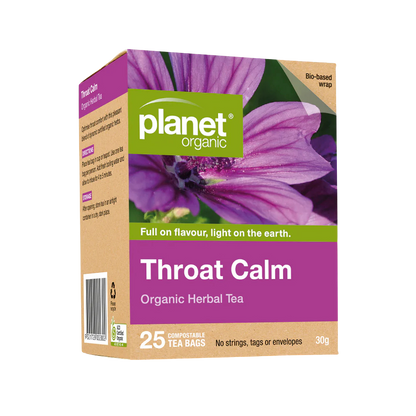 PLANET ORGANIC Herbal Tea Bags Throat Calm 25pk