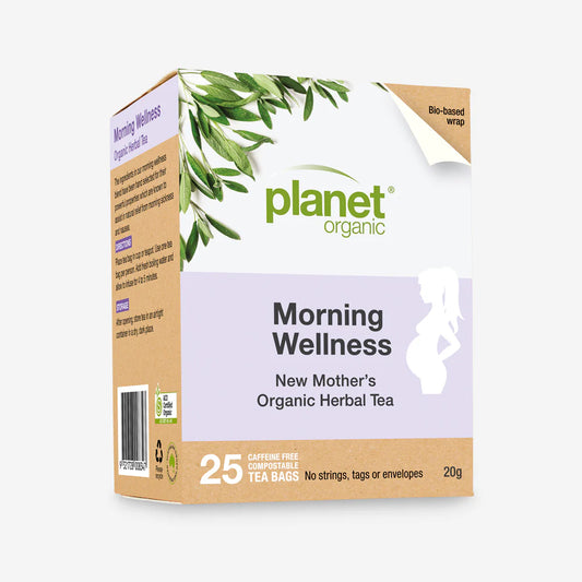 PLANET ORGANIC Herbal Tea Bags New Mother's Morning Wellness 25pk - Nourishing Apothecary