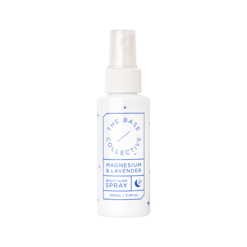 Beauty Sleep Magnesium & Lavender Spray in a 100ml bottle, enriched with chamomile and magnesium for relaxation and muscle tension relief.