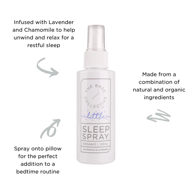 The Base Collective Little Organic Chamomile & Lavender Sleep Spray 125ml - Nourishing Apothecary