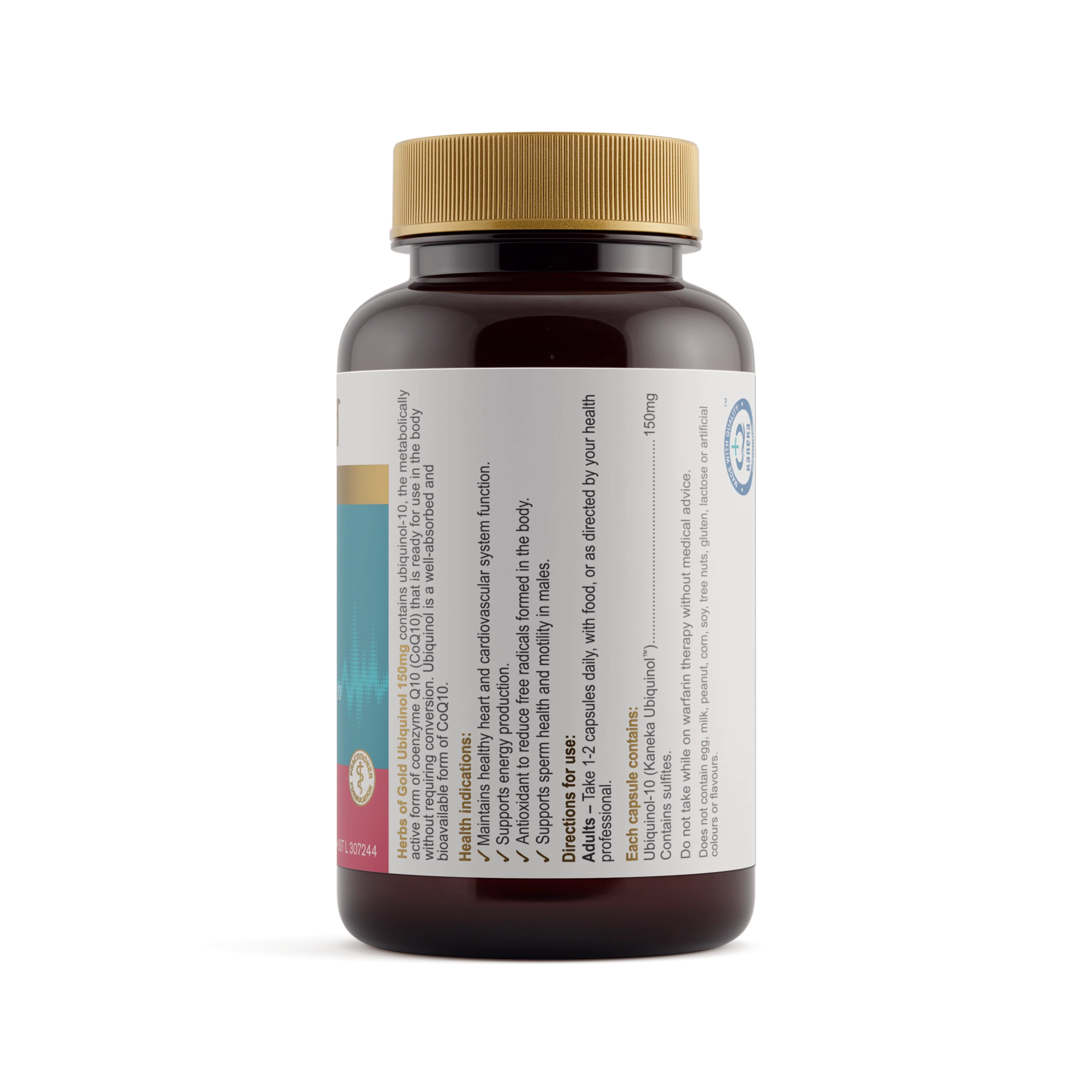 Antioxidant-rich ubiquinol capsules for cellular energy.