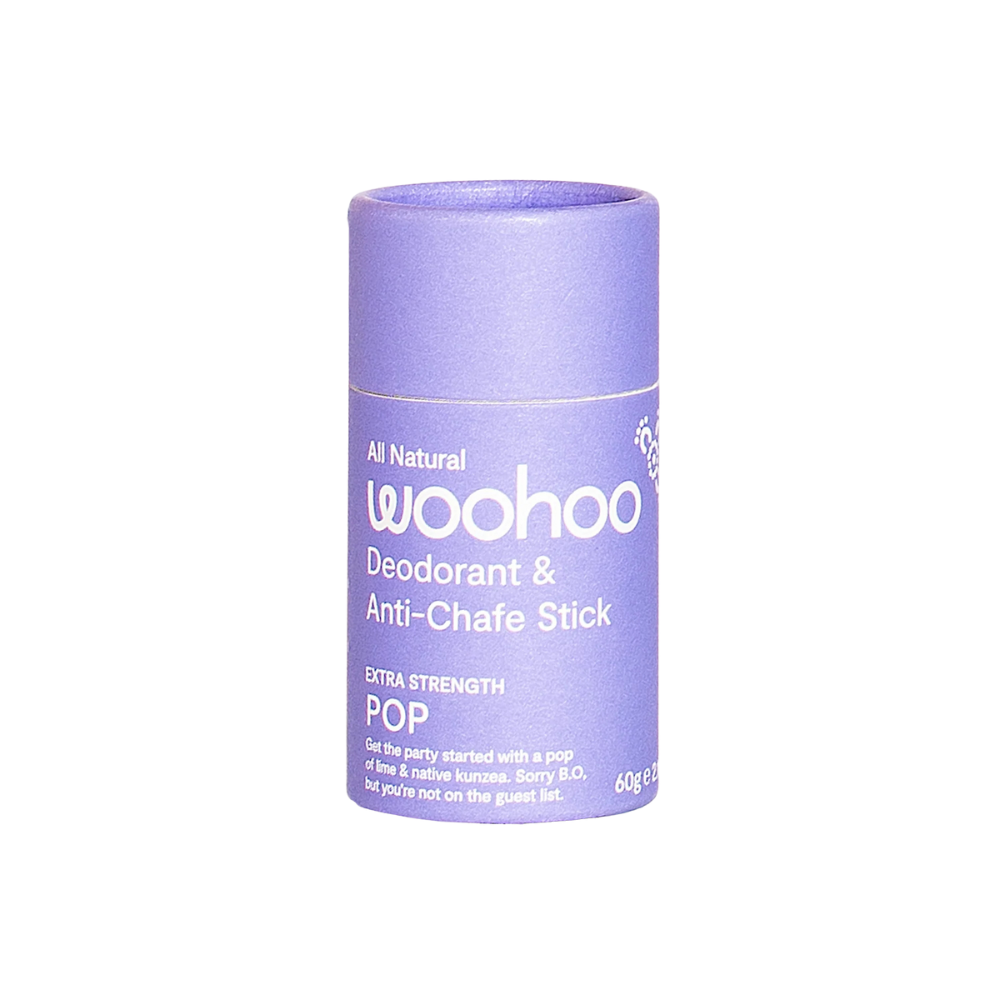 Woohoo Natural Deodorant & Anti-Chafe Stick (Pop) 60g