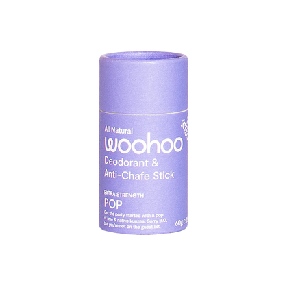 Woohoo Natural Deodorant & Anti-Chafe Stick (Pop) 60g