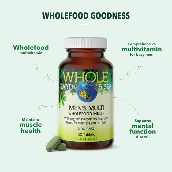 Whole Earth And Sea Mens Multi- 60 tablets - Nourishing Apothecary