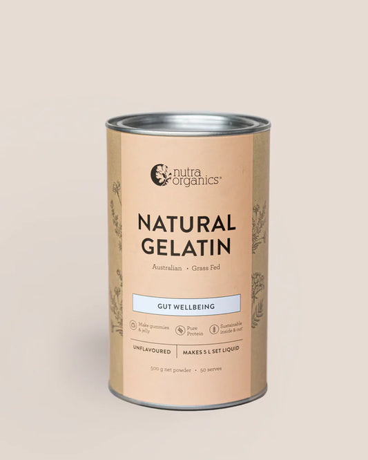 Nutra Organics Natural Gelatin Powder Unflavoured 500g - Nourishing Apothecary
