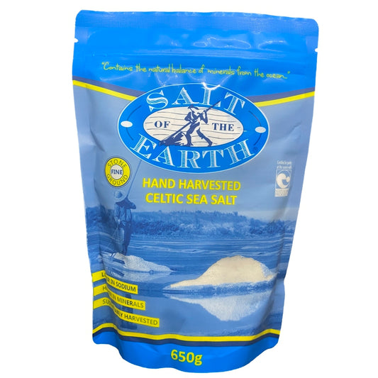 Salt of the Earth- Celtic Sea Salt- Fine 650g - Nourishing Apothecary